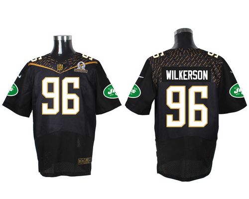 Nike Jets #96 Muhammad Wilkerson Black 2016 Pro Bowl Men's Stitched NFL Elite Jersey - Click Image to Close